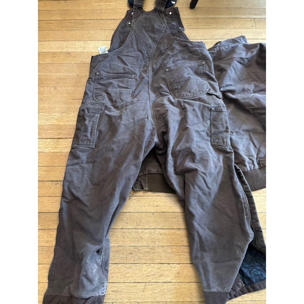 Carhartt Womens XL Washed Duck Insulated Bib Overalls OR4031-W Size L Jacket - Picture 15 of 15